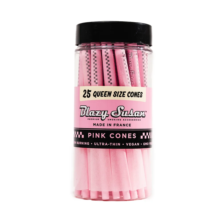 Blazy Susan - Pink Paper Cones - Queen Size 120mm (25ct Jar)