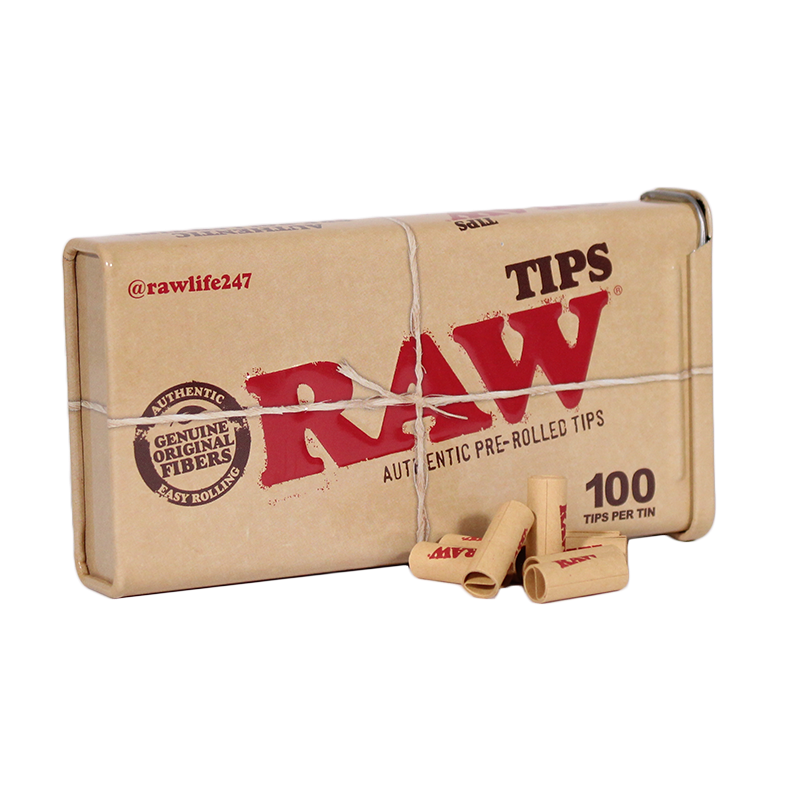 RAW - Pre-Rolled Tips in Tin (100pk)