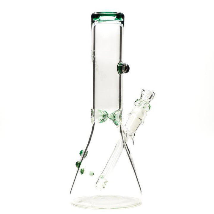 Hubbard Glass - Custom Beaker w/ Green Accents