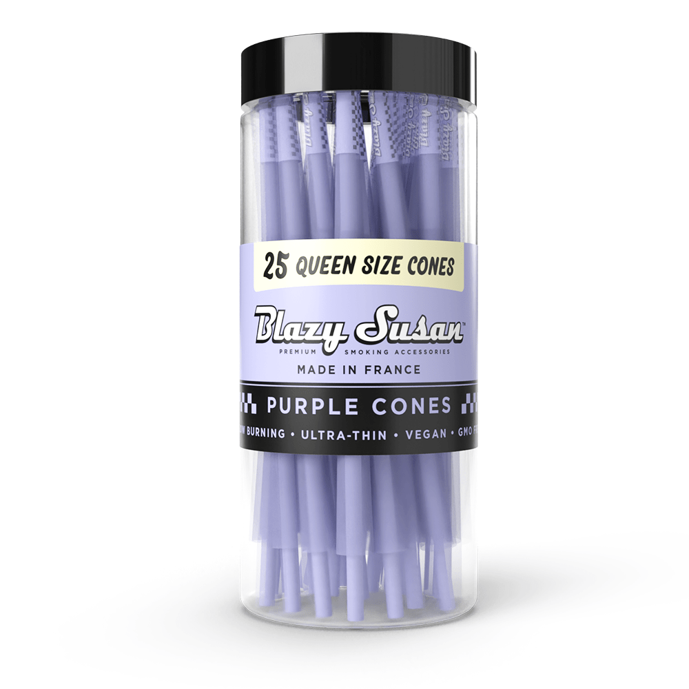 Blazy Susan - Purple Paper Cones Queen Size 120mm (25pk)