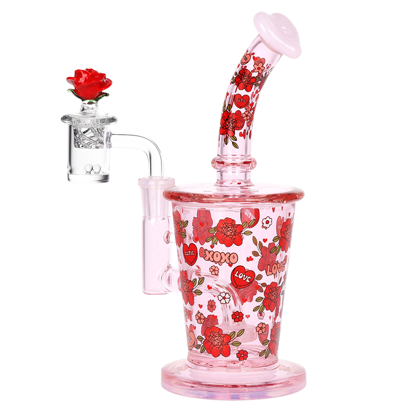 Pulsar - Valentines Rose Glass Dab Rig Set