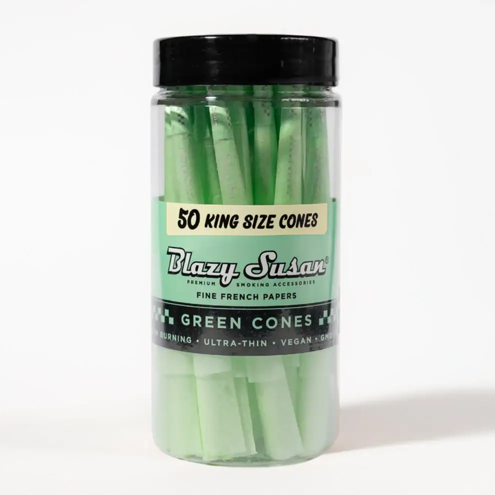 Blazy Susan - Green Paper Cones 50ct Jars