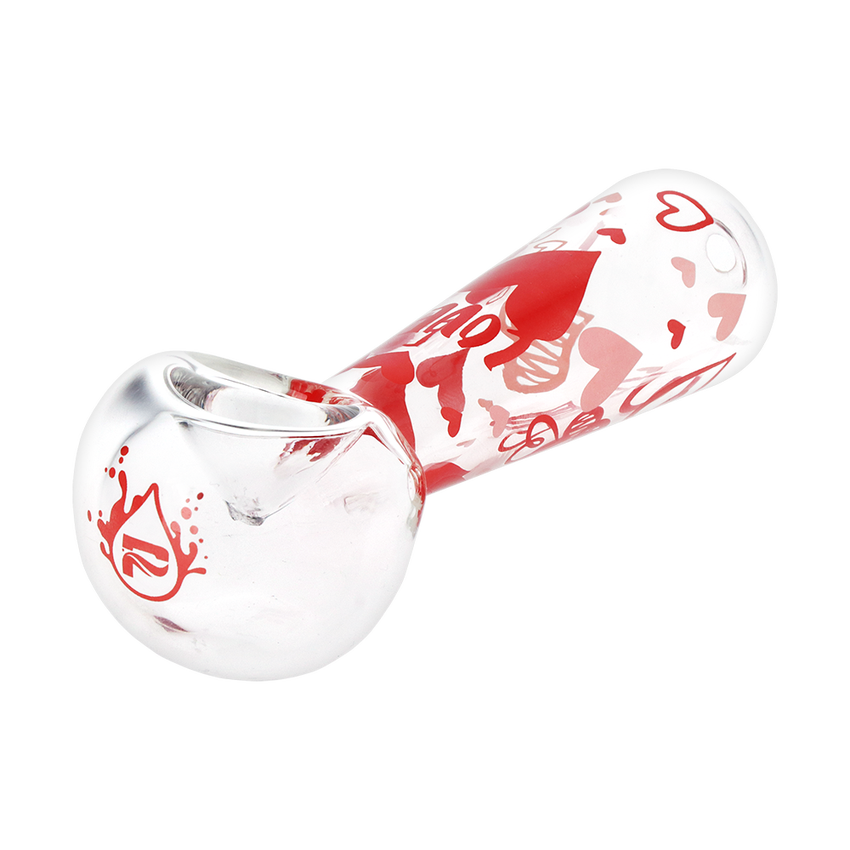 Pulsar - Valentines Hearts 'n' Roses Glass Herb Pipe Duo