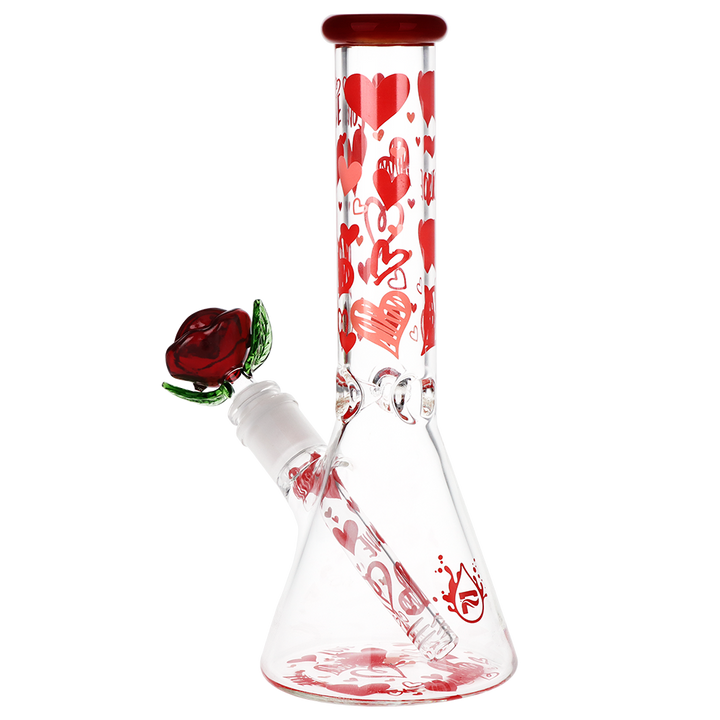 Pulsar - Valentines Hearts 'n' Roses Glass Herb Pipe Duo