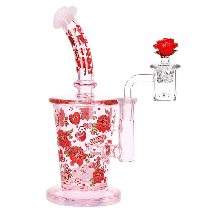 Pulsar - Valentines Rose Glass Dab Rig Set