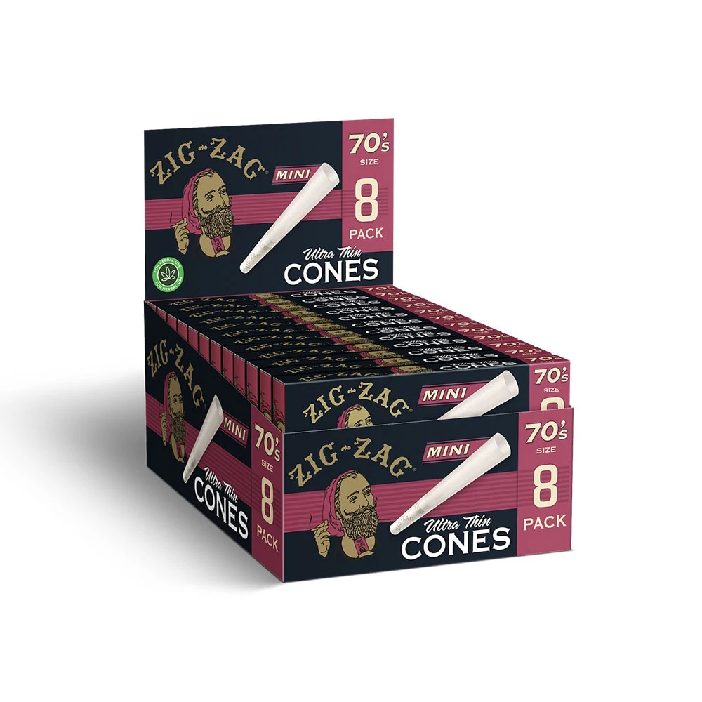 Zig Zag - Ultra Thin Mini Cones - 70mm / 8pk