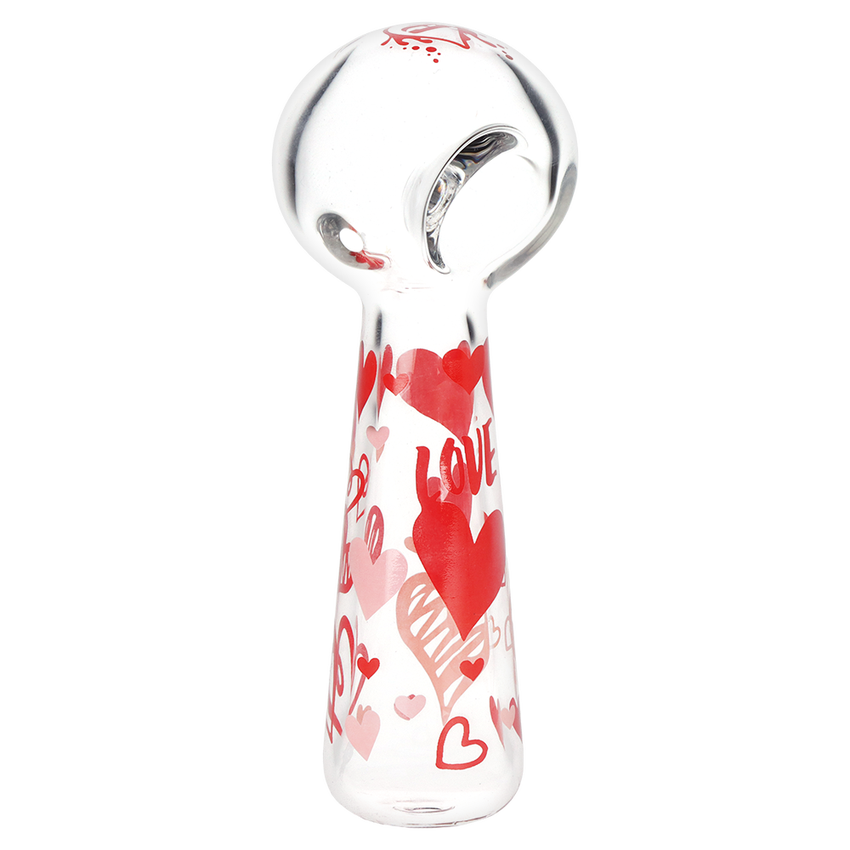 Pulsar - Valentines Hearts 'n' Roses Glass Herb Pipe Duo