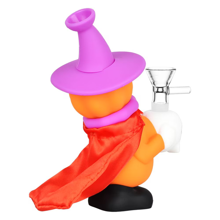 Pumpkin Witch Silicone Bong