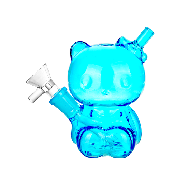 Hey There Kitty Glass Water Pipe - 4" / 14mm