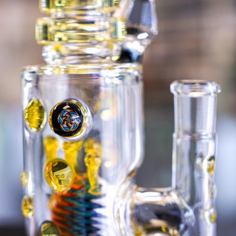 Hubbard Glass - V3 Rig Yellow Terp Cluster