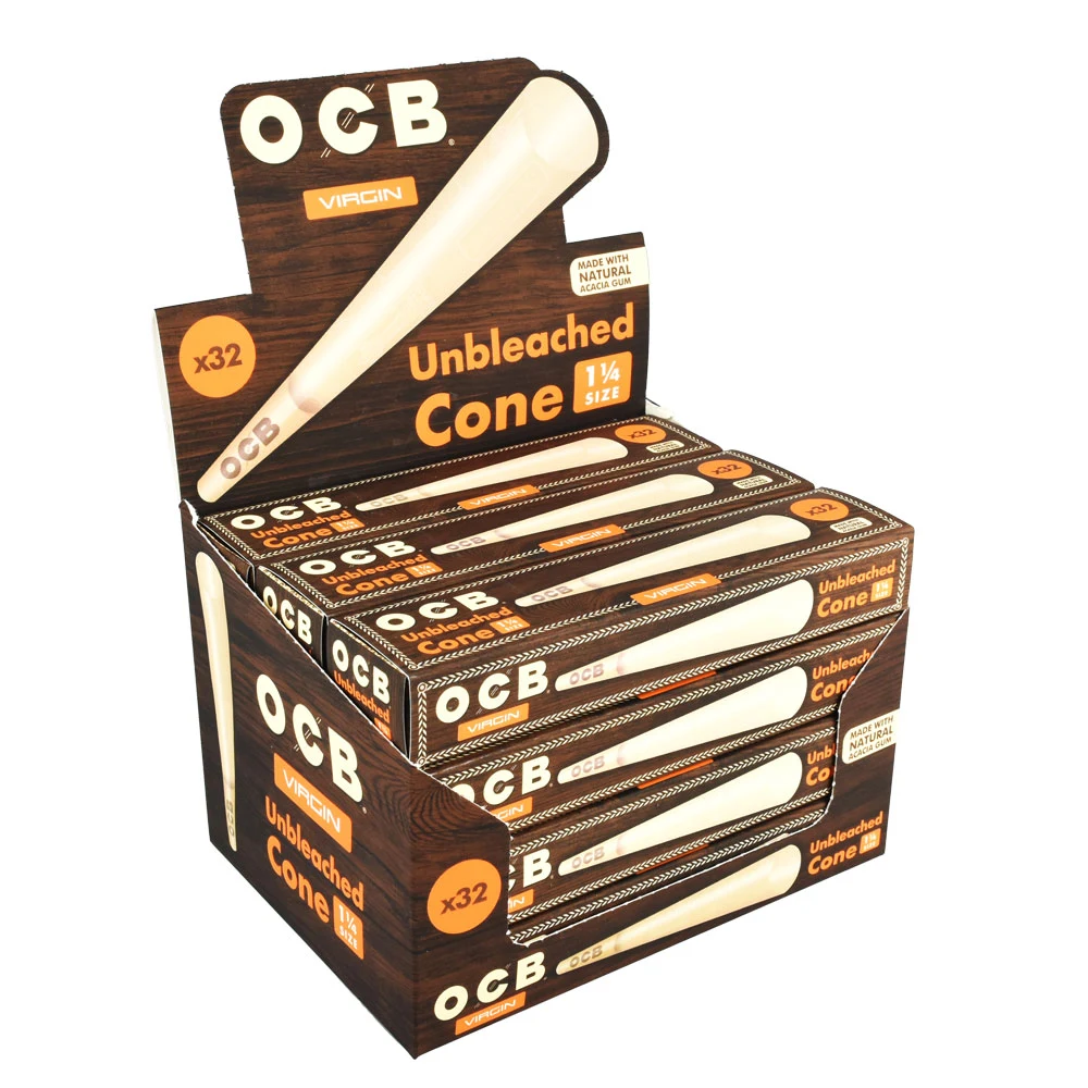 OCB - Virgin Unbleached Cones 1 1/4" | 32pk