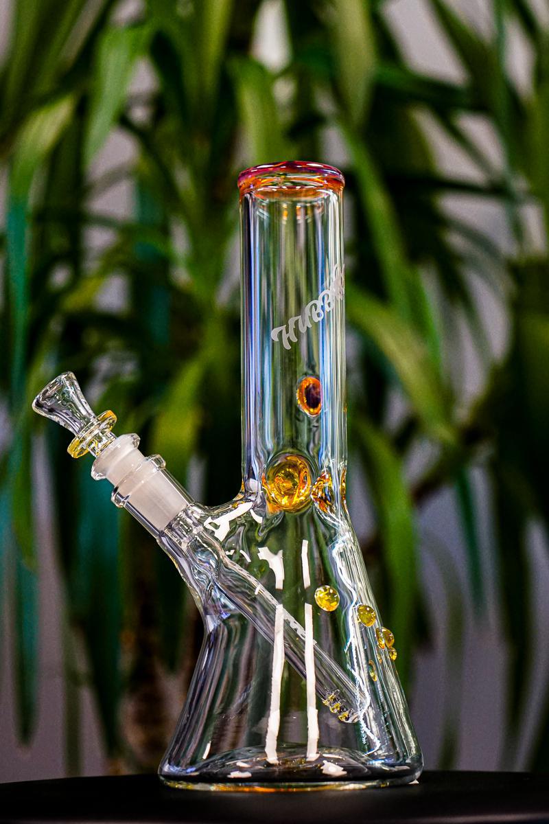 Hubbard Glass - Custom Beaker w/ Amber Accents