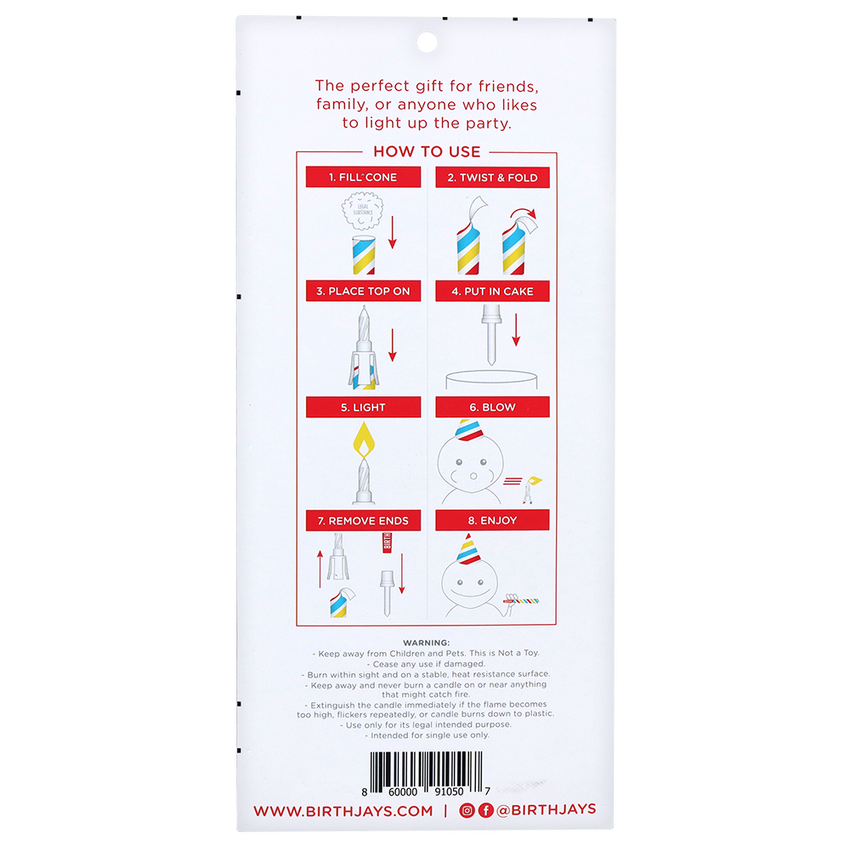 BirthJays - Birthday Pre-Rolled Candle - King Size - 5pk