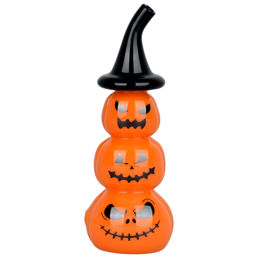 AFG - Stacked Jack-O-Lantern Glass Hand Pipe