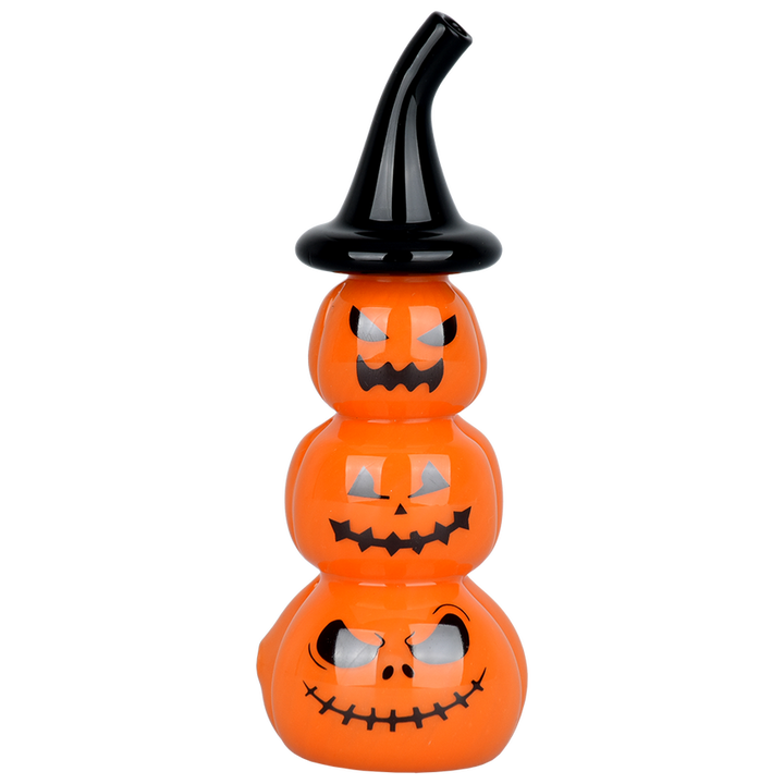 AFG - Stacked Jack-O-Lantern Glass Hand Pipe