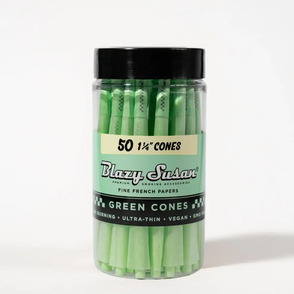 Blazy Susan - Green Paper Cones 50ct Jars