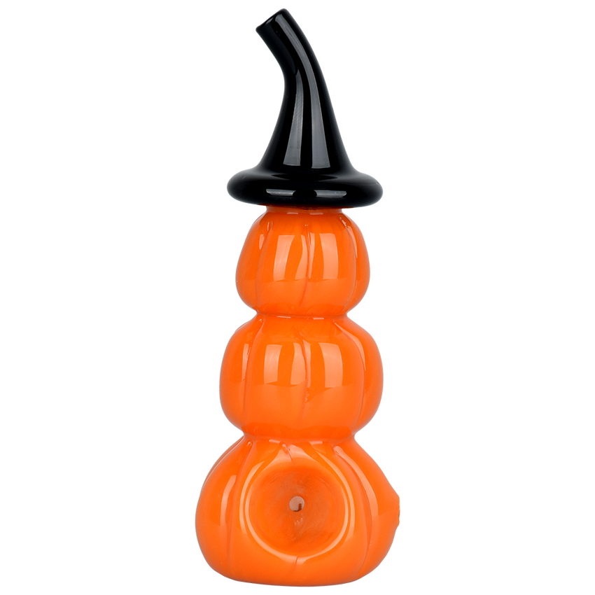 AFG - Stacked Jack-O-Lantern Glass Hand Pipe