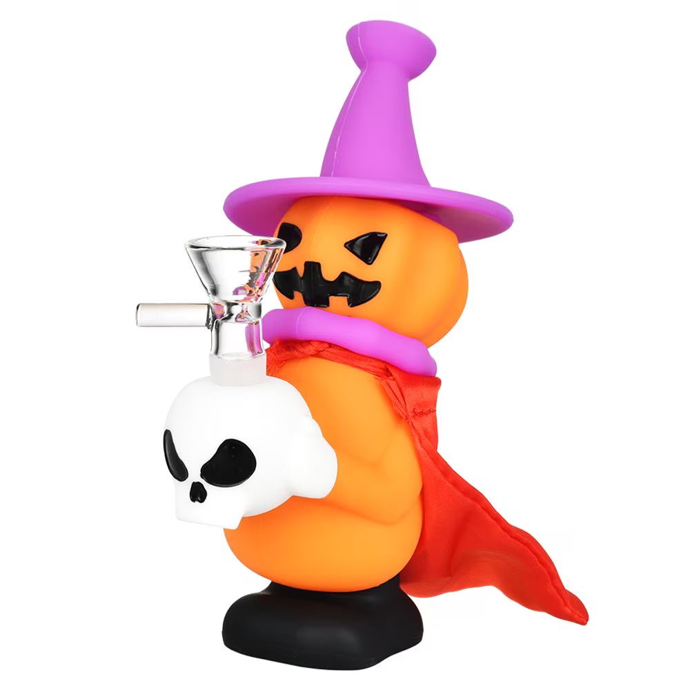 Pumpkin Witch Silicone Bong