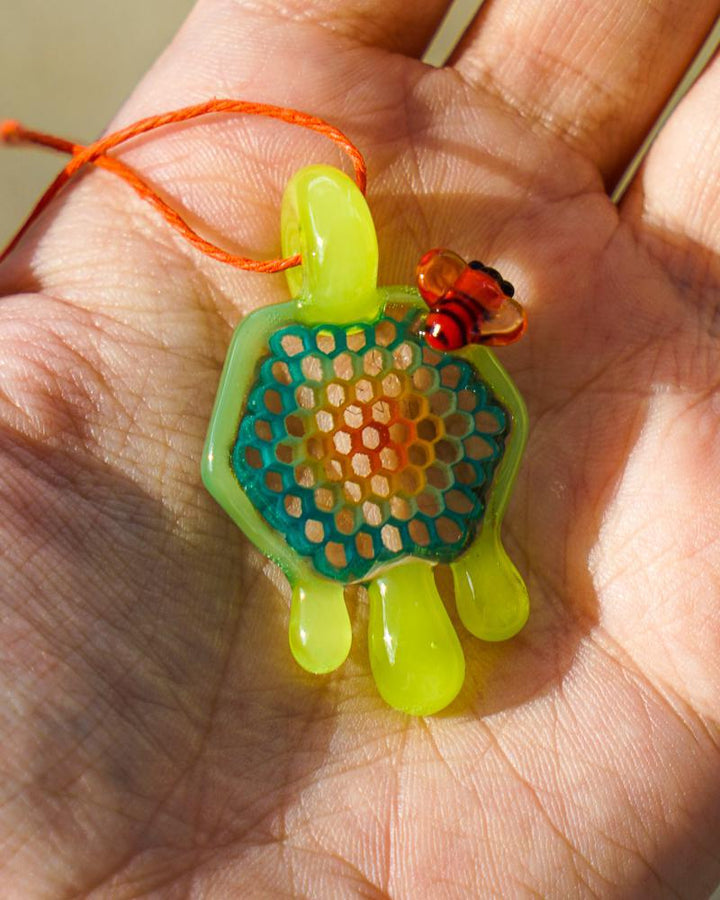 Joe Peters - Medium Specialty Green Honeycomb Pendant