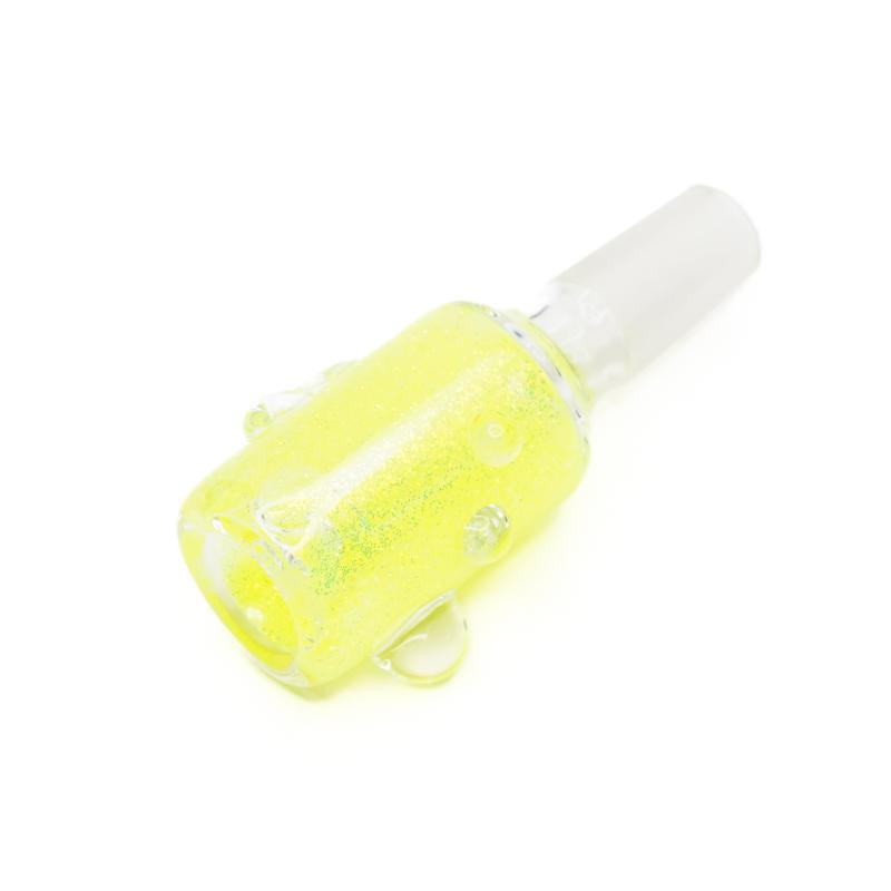 Hitide Glassworks - Glitter Bowl Slide Neon Yellow 14mm
