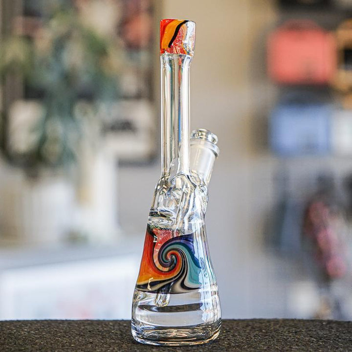 Bhaller Glass - Red Worked Mini Tube