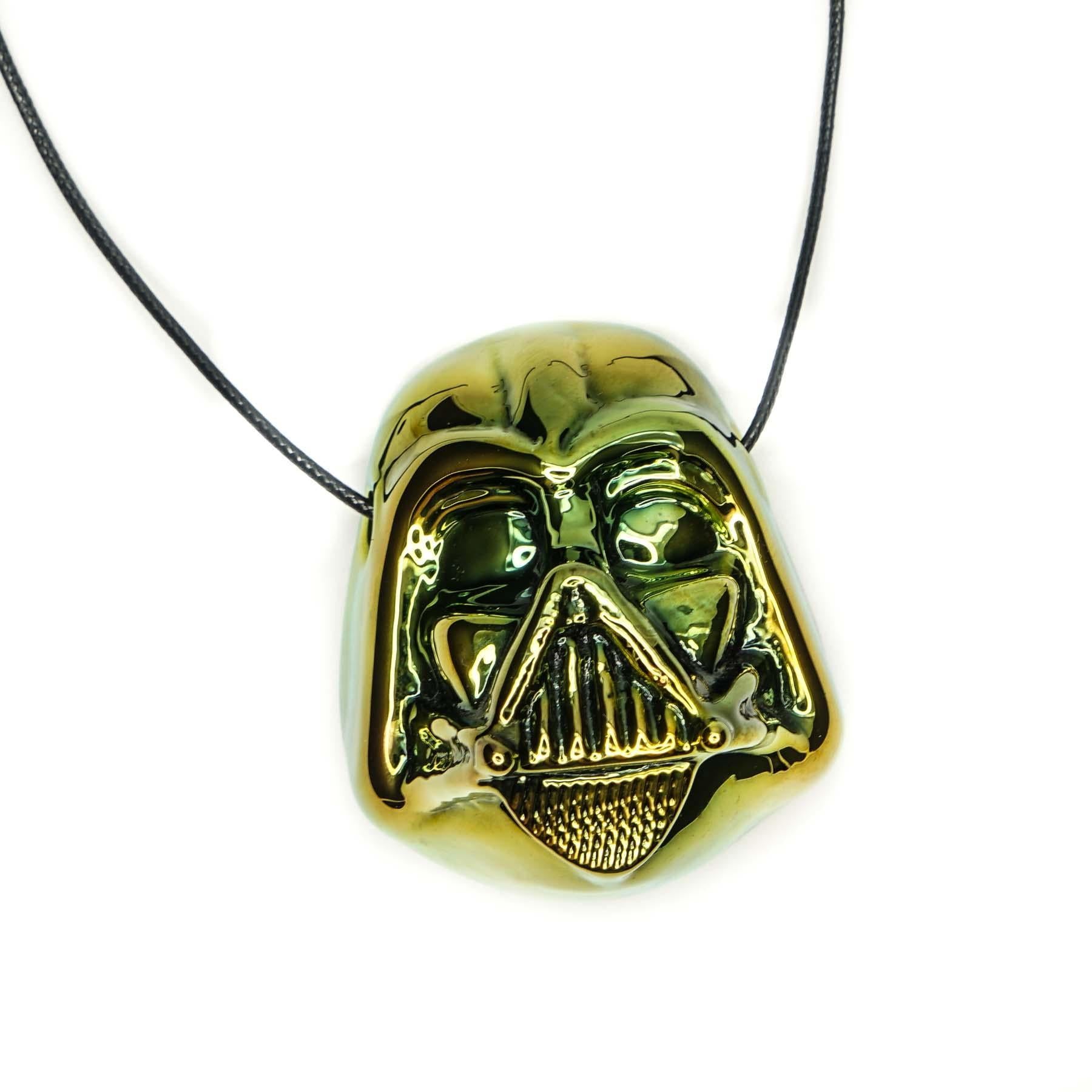 Star Wars® Darth Vader Mens 3D Stainless Steel & Black IP Pendant Necklace