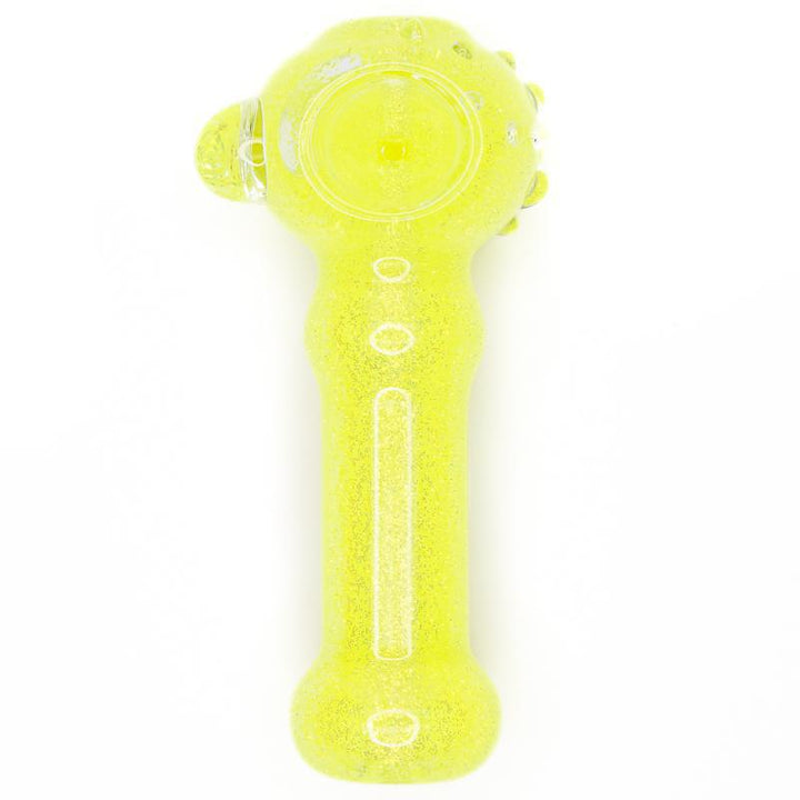 Hitide Glassworks - Neon Yellow Glitter Spoon