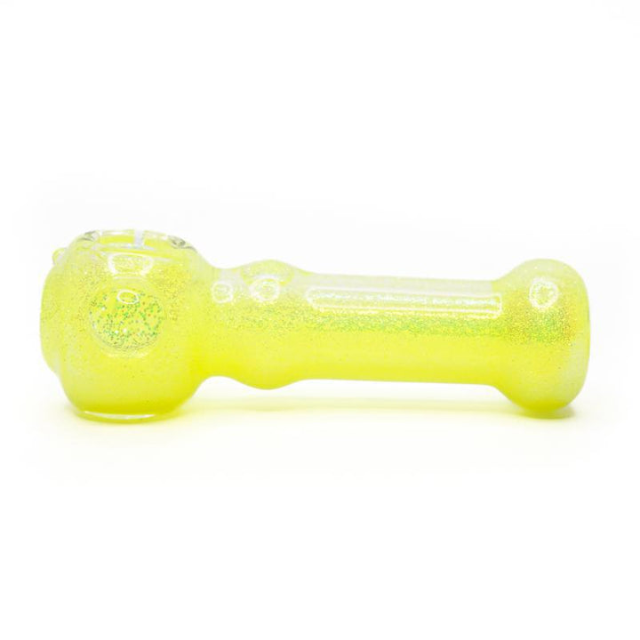 Hitide Glassworks - Neon Yellow Glitter Spoon