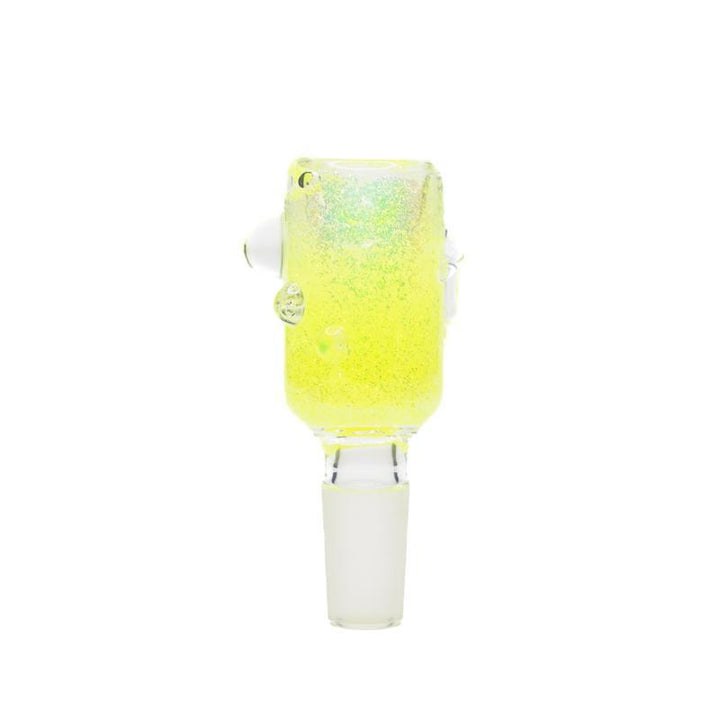 Hitide Glassworks - Glitter Bowl Slide Neon Yellow 14mm