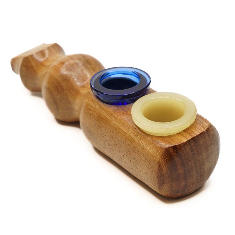 Steve's Dank Pipes - Classic Wood Pipe Double Bowl Australian Canary